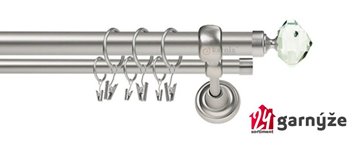 Kovové garnýže dvouřadé 25 a 19mm - ROMA Blanka crystal, chromové