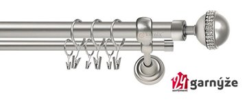 Kovové garnýže dvouřadé 25 a 19mm - ROMA Globi crystal, chromové