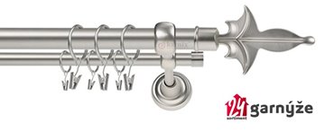 Kovové garnýže dvouřadé 25 a 19mm - ROMA Meč chromové