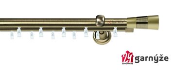 Kovové garnýže dvouřadé 19mm - ASPEN DORIS mosazné