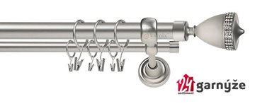 Kovové garnýže dvouřadé 25 a 19mm - ROMA Piano crystal, chromové