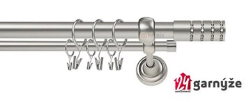Kovové garnýže dvouřadé 25 a 19mm - ROMA Rosseti crystal, chromové