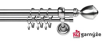 Kovové garnýže dvouřadé 25 a 19mm - ROMA Avanti nerezové