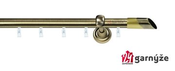 Kovové garnýže dvouřadé 19mm - ASPEN ETIUDA mosazné