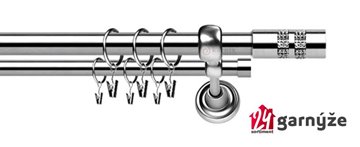 Kovové garnýže dvouřadé 25 a 19mm - ROMA Lanso crystal nerezové