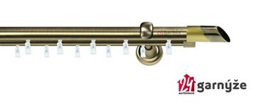 Kovové garnýže dvouřadé 19mm - ASPEN FALKO mosazné