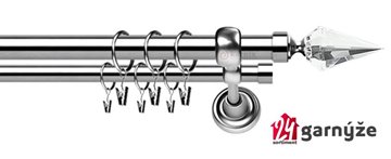 Kovové garnýže dvouřadé 25 a 19mm - ROMA Veneto crystal nerezové