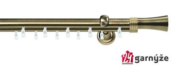 Kovové garnýže dvouřadé 19mm - ASPEN FIONA mosazné