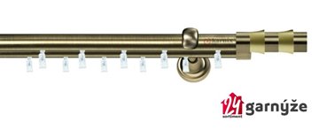 Kovové garnýže dvouřadé 19mm - ASPEN FRESNO mosazné