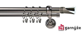 Kovové garnýže dvouřadé 25 a 19mm - ROMA Loca antracitové