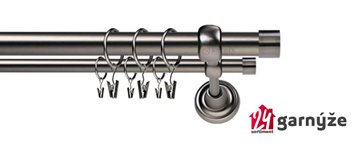 Kovové garnýže dvouřadé 25 a 19mm - ROMA Luna antracitové