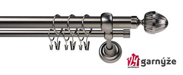 Kovové garnýže dvouřadé 25 a 19mm - ROMA Milano antracitové