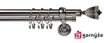 Kovové garnýže dvouřadé 25 a 19mm - ROMA Piano crystal antracitové