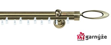 Kovové garnýže dvouřadé 19mm - ASPEN MIRELLA mosazné