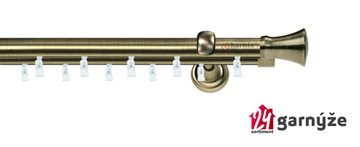 Kovové garnýže dvouřadé 19mm - ASPEN MONACO mosazné