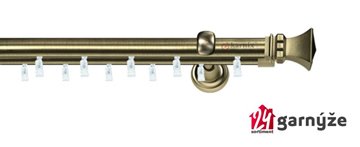 Kovové garnýže dvouřadé 19mm - ASPEN ORTO mosazné