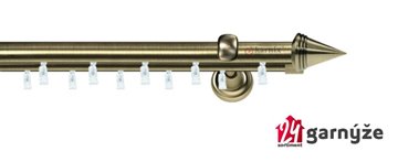 Kovové garnýže dvouřadé 19mm - ASPEN KUŽEL mosazné