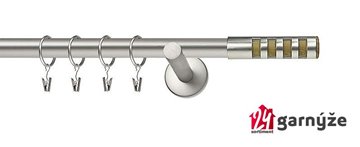 Kovové garnýže jednořadé moderní 16mm - DAKOTA chromované