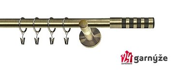 Kovové garnýže jednořadé moderní 16mm - DAKOTA PREMIUM mosazné