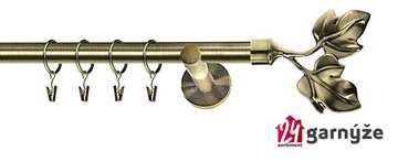 Kovové garnýže jednořadé moderní 16mm - ELIZA mosazné