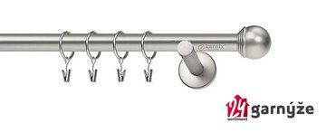 Kovové garnýže jednořadé moderní 16mm - KNOFLÍK MAX chromované