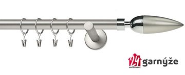 Kovové garnýže jednořadé moderní 16mm - KAZUR chromované