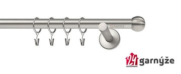 Kovové garnýže jednořadé moderní 16mm - KOULE chromované