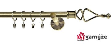 Kovové garnýže jednořadé moderní 16mm - TWIST mosazné