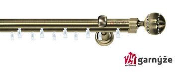 Kovové garnýže dvouřadé 19mm - ASPEN PICO CRYSTAL mosazné