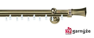 Kovové garnýže dvouřadé 19mm - ASPEN ROSETTI CRYSTAL mosazné