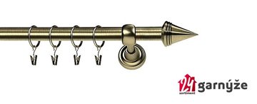 Kovové garnýže levné jednořadé 16mm - KUŽEL mosazné