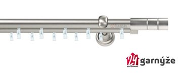 Kovové garnýže dvouřadé 19mm - ASPEN CYLINDER chromové