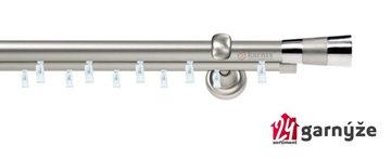 Kovové garnýže dvouřadé 19mm - ASPEN DORIS chromové