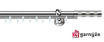 Kovové garnýže dvouřadé 19mm - ASPEN ETIUDA chromové
