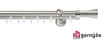 Kovové garnýže dvouřadé 19mm - ASPEN FIONA chromové