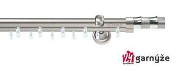 Kovové garnýže dvouřadé 19mm - ASPEN FRESNO chromové