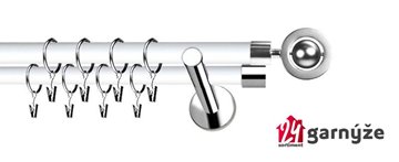 Kovové garnýže dvouřadé moderní 19 a 19mm - Extra ALPI nerezové, bílé