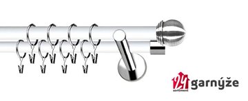 Kovové garnýže dvouřadé moderní 19 a 19mm - Extra KNOFLÍK nerezové, bílé