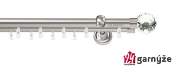 Kovové garnýže dvouřadé 19mm - ASPEN BELUNA CRYSTAL chromové