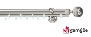 Kovové garnýže dvouřadé 19mm - ASPEN PICO CRYSTAL chromové