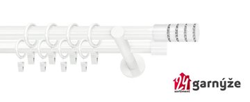 Kovové garnýže dvouřadé moderní 25 a 19mm - ROSETTI CRYSTAL bílé