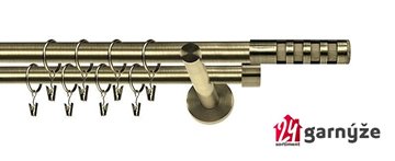 Kovové garnýže dvouřadé moderní 16 a 16mm - DAKOTA, mosazné