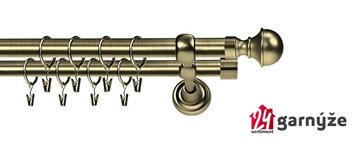 Kovové garnýže dvouřadé 25 a 25mm - ROMA CYLINDR mosazné