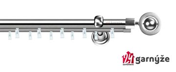 Kovové garnýže dvouřadé 19mm - ASPEN ALPI nerezové