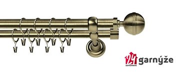 Kovové garnýže dvouřadé 25 a 25mm - ROMA KOULE ELEGANT mosazné