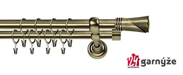 Kovové garnýže dvouřadé 25 a 25mm - ROMA LOCA mosazné