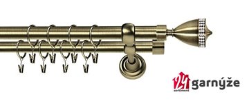 Kovové garnýže dvouřadé 25 a 25mm - ROMA PIANO mosazné