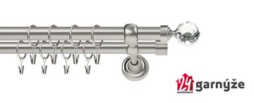 Kovové garnýže dvouřadé 25 a 25mm - ROMA BELUNA CRYSTAL chromové