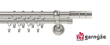 Kovové garnýže dvouřadé 25 a 25mm - ROMA CYLINDR chromové