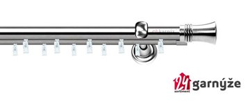 Kovové garnýže dvouřadé 19mm - ASPEN CAPRI nerezové